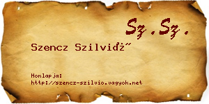 Szencz Szilvió névjegykártya